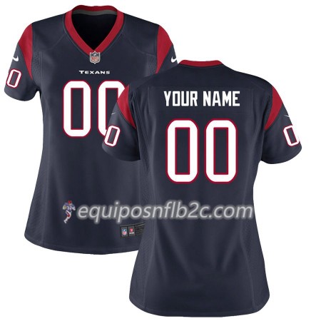Camiseta Mujer NFL Houston Texans Personalizar Nike Azul 